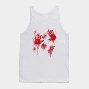 Blood Spatter Handprints Horror Costume Tank Top